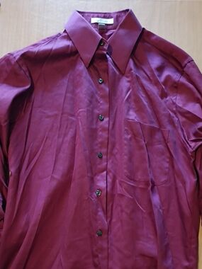 Geoffrey Beene Men's Wine Button-Up Dress Shirt